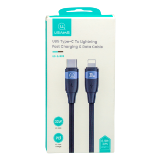 USAMS C TO LIGHTNING DATA CABLE 2M 30W